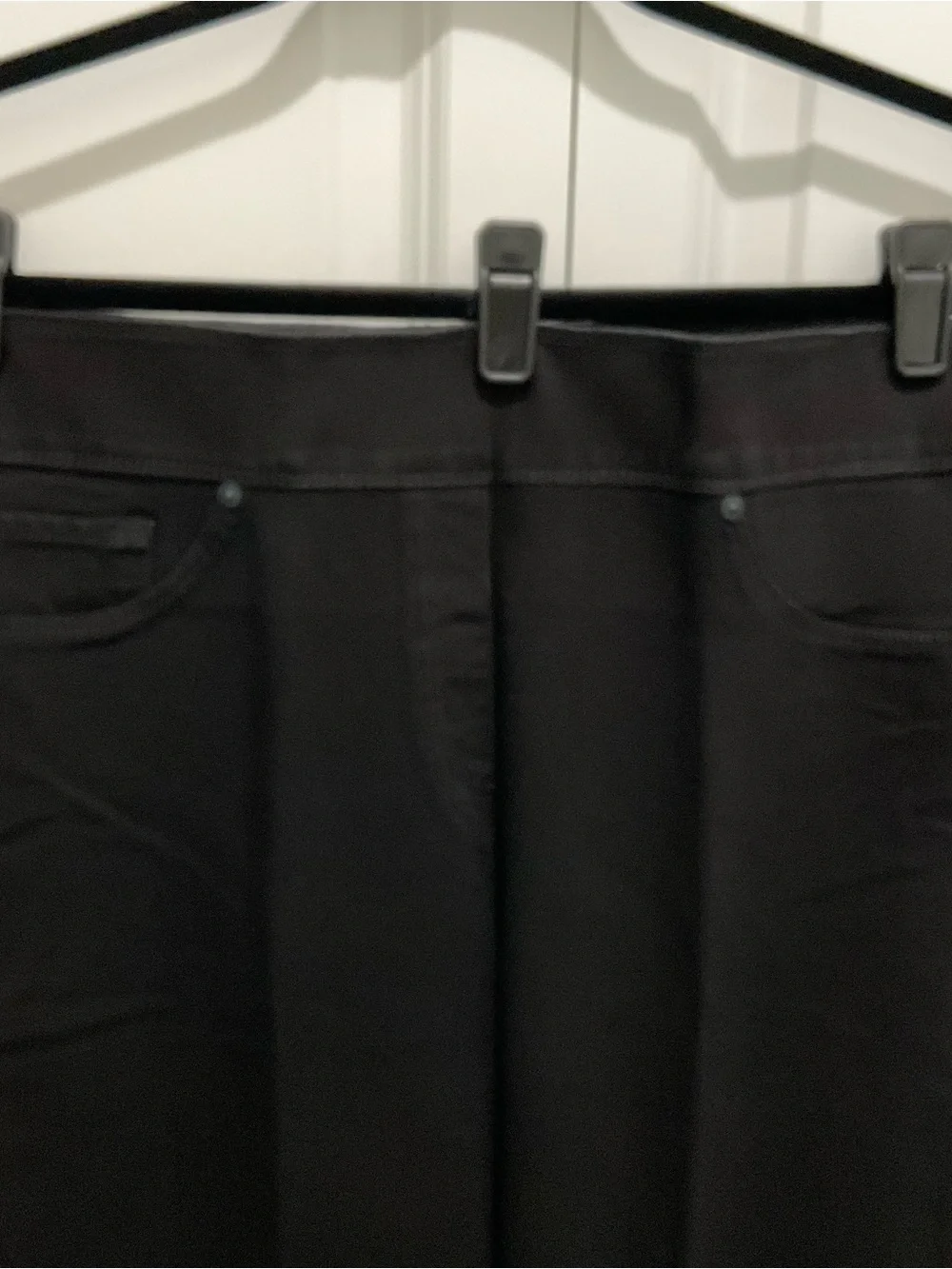 Black Denim Jeans SZ L 14-16 Pull On NYGARD Straight Slims NWT